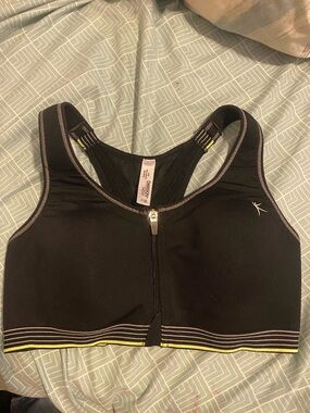 Danskin Black Front-Zip Sports bra
